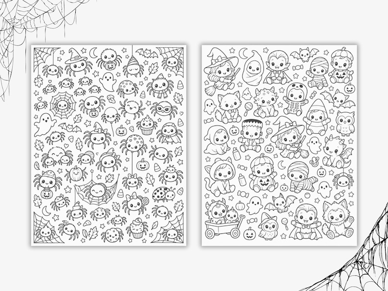 Halloween Doodle Tracing Coloring Book Printable PDF for Kids & Adults ...