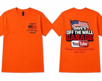 Dave's Off The Wall Garage Official Logo T-Shirt | Car Enthusiast | Mechanic Graphic Tee | Automotive Gift