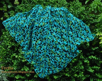 Fretta's Crochet Lace Shawl, Shoulder Wrap, Lace Scarf, Hand Made Triangular Elegant Wrap, Lace Stole, OOAK Knitting, Gift for Her