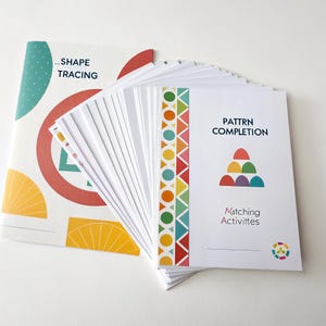 Preschool Shapes Workbook, Tracing Activities, Pattern Recognition, Kindergarten Prep (PDF)