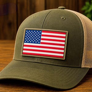 Custom Richardson 112 Trucker Hat | Laser Engraved Leatherette Patch Cap