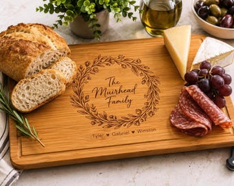 Personalisiertes Charcuterie Board, anpassbares Schneidebrett, Hochzeitsgeschenk, personalisiertes Schneidebrett für Paare