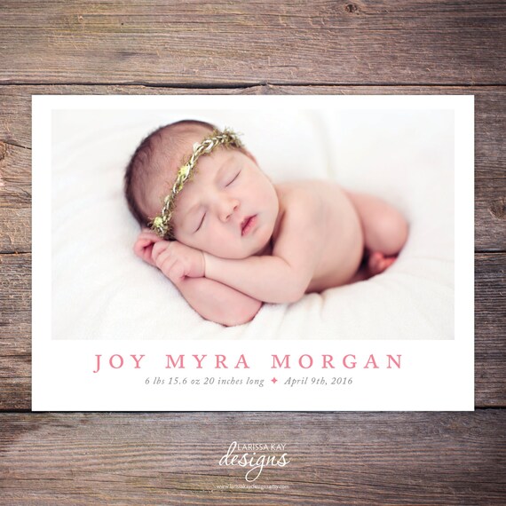 birth announcement new baby announcement baby girl etsy new baby annoucement