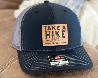 Take a Hike - Devils Tower Wyoming Leather Patch Snapback Hat