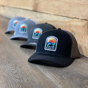CUSTOM LISTING for libbyramsey12 - Wyoming Buffalo Skyline Patch Snapback Hat