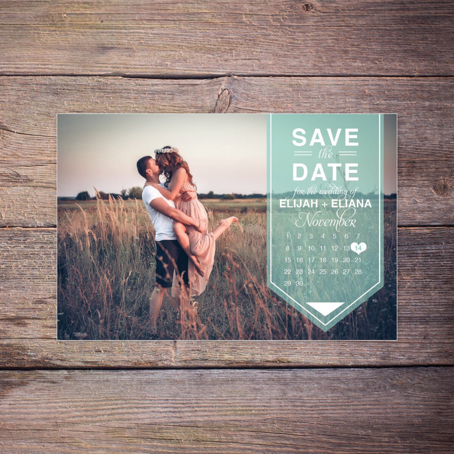 Modern Save the Date Postcard Save-the-Date Card Photo | Etsy