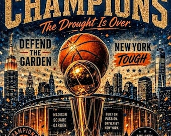 New York Knicks 2026 Championship Basketball Poster (8.5x11)