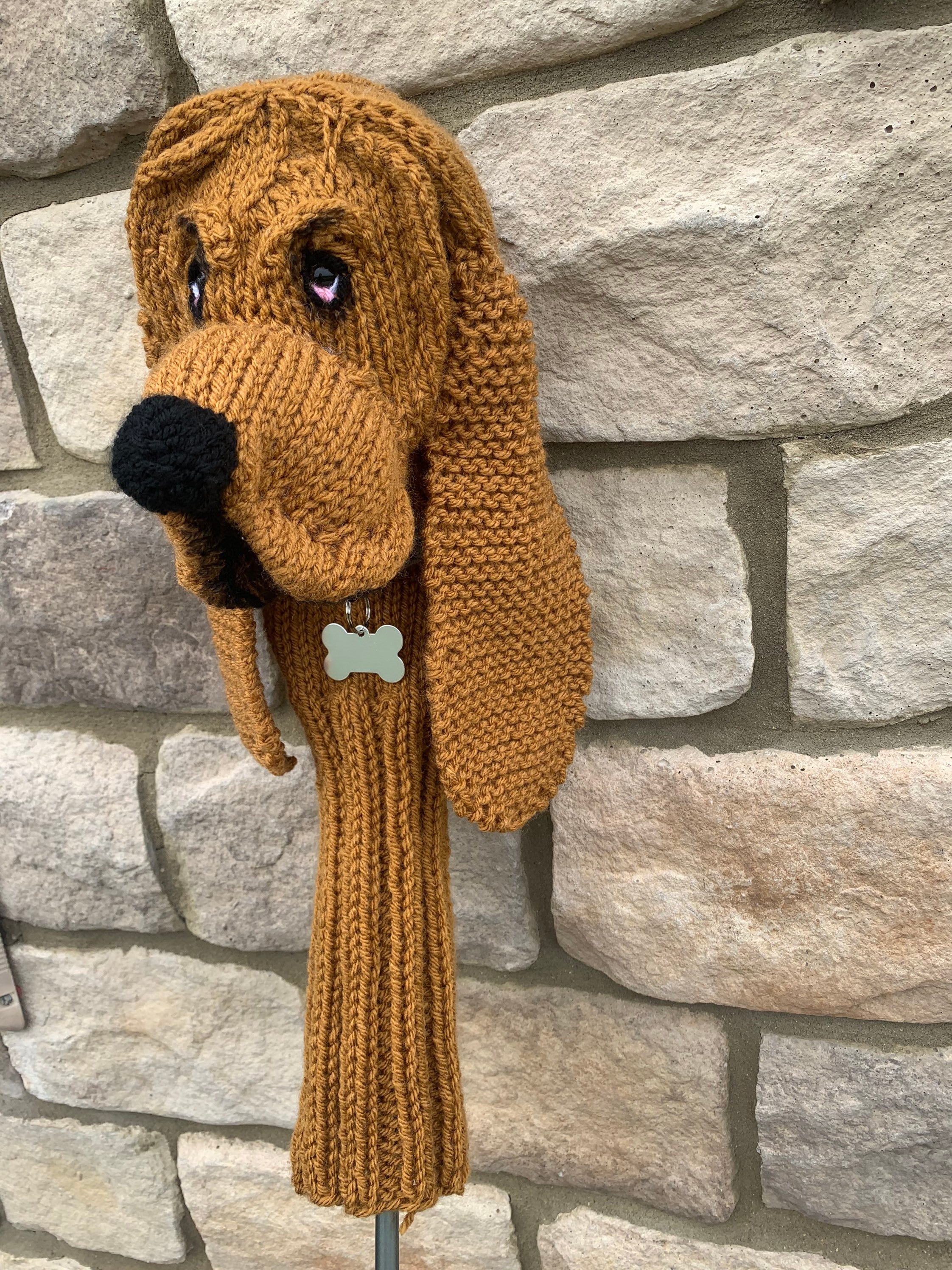 Hand Knit Bloodhound Dog Club Cover Golf Sock Made to Order - Etsy