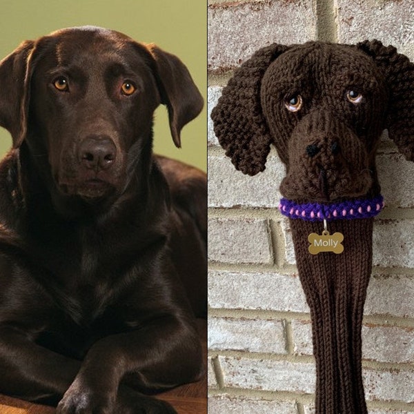 Golf Head Covers Dog Lab Terrier Etsy