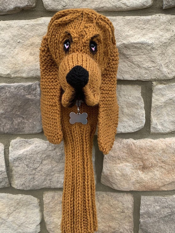 Hand Knit Bloodhound Dog Club Cover Golf Sock Made to Order - Etsy
