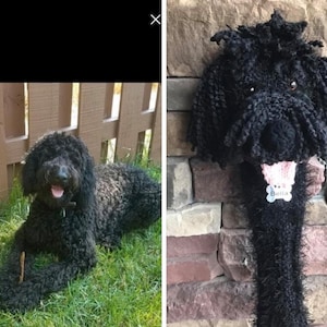 Hand knit Labradoodle dog golf club cover golf sock Made to Order