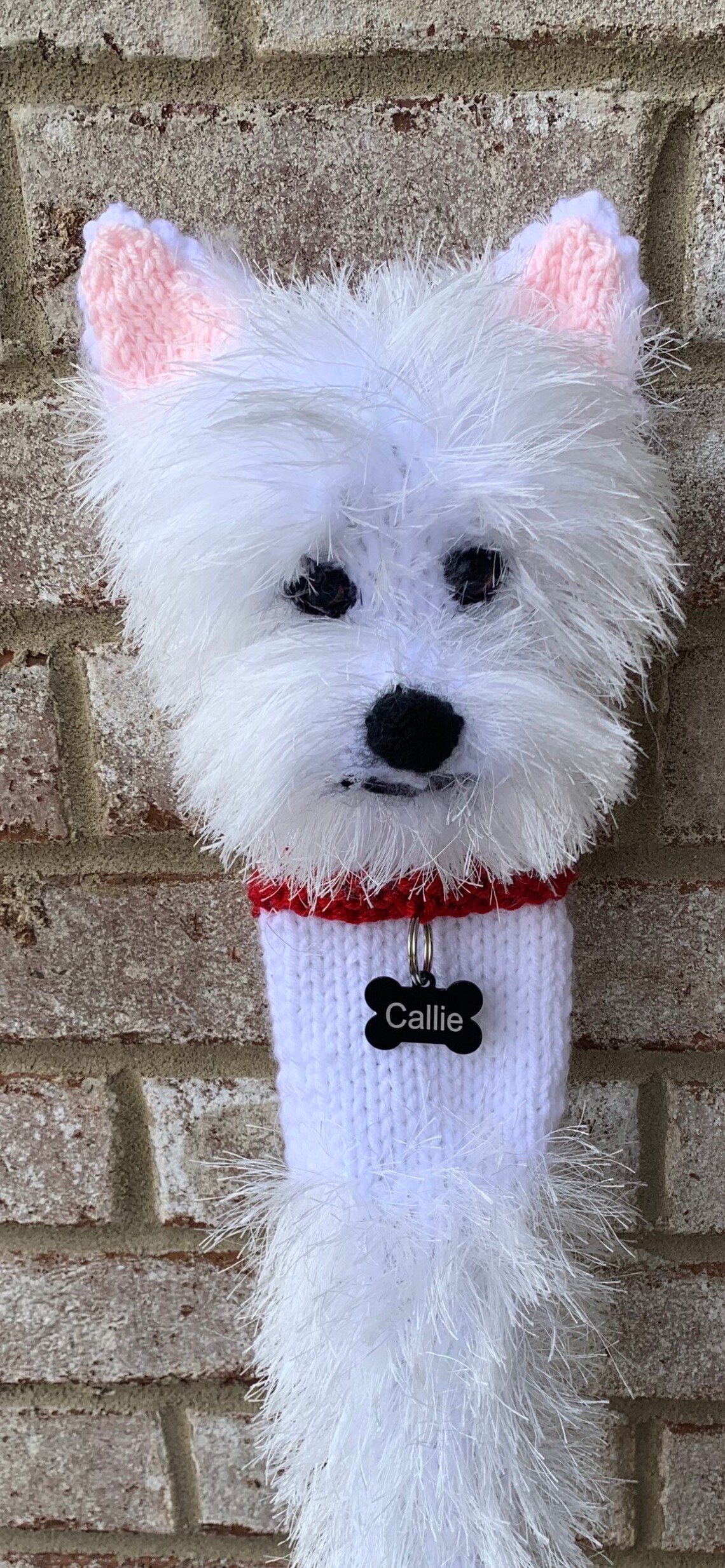 Made to Order Hand Knit Westie Golf Club Cover Etsy