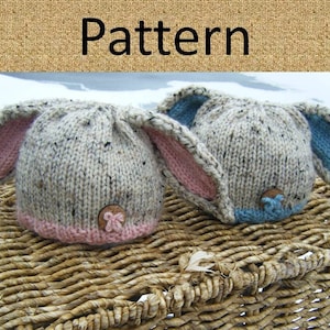 Baby Bunny hat knitting pattern