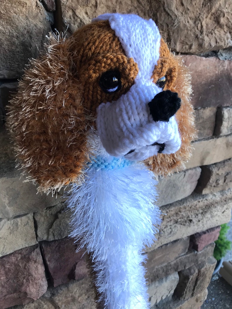 Hand knit King Charles Cavalier Spaniel dog golf club cover Etsy