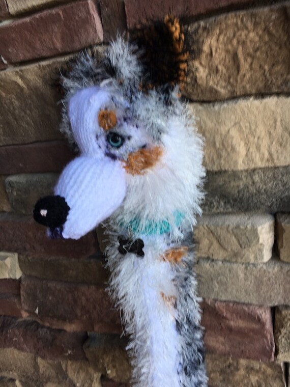 Hand Knit Australian Shepherd Golf Driver Cover Golf Sock Made to