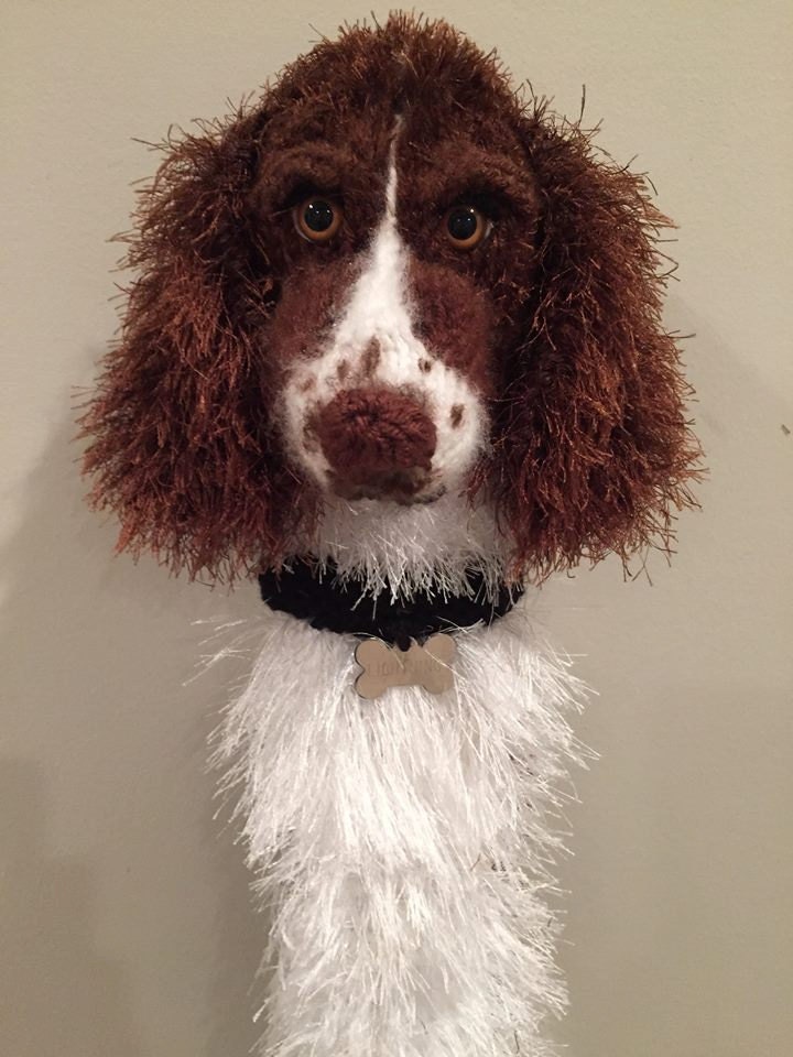 Hand Knit Springer Spaniel Golf Club Cover Golf Sock Made to Order