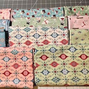 Poppie Cotton Frost and Flurry Christmas  11 FQ Bundle New
