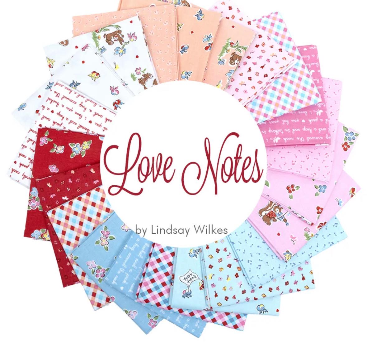 Love Notes 19 FQ and 1 Yd Border Fabric by Lindsay Wilkes for Riley ...