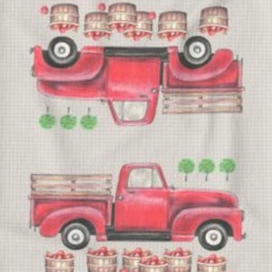 Farm Fresh Truck Vintage Look Linen/Cotton  Dish Hand Towel