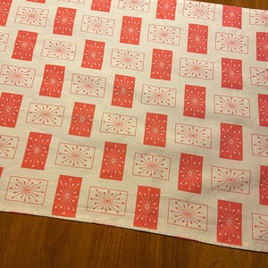 Retro  Mid Century Vintage Look Linen/Cotton Table Runner