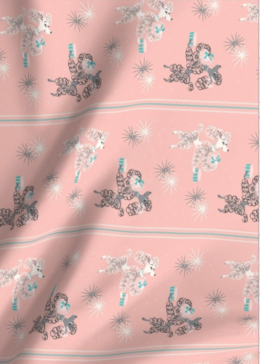 Mid Century Retro Vintage 18 Inch Pillow Cover POODLES Etsy