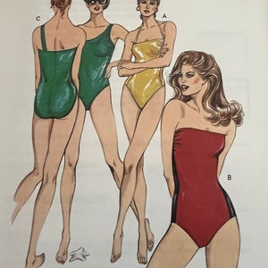 Kwik Sew New Uncut Pattern #1431 Misses Swimsuit Sizes 14 16 18 20