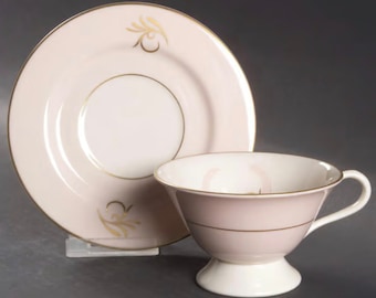 Fine Arts China Royal Splendor Footed Cup and Saucer Set