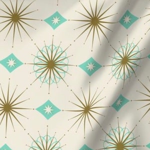 Retro  Mid Century Vintage Look Linen/Cotton Table Runner