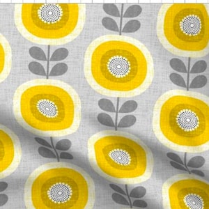 Retro  Mid Century Vintage Look Linen/Cotton Table Runner