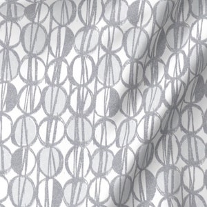 Retro Mid Century Gray Vintage Look Linen/Cotton  Dish Hand Towel