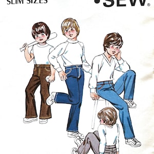 Kwik Sew New Uncut Pattern #1027 Kids Jeans Size Slim 4 5 6