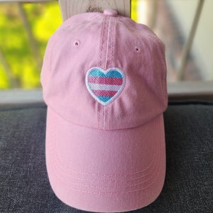 Transgender (Trans) Pride Flag Heart (Embroidered Hat) Dad + Corduroy