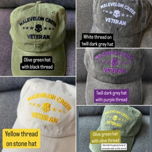 Malevelon Creek Veteran Embroidered Buckleback Dad Hat 25 Colors zdjęcie 6