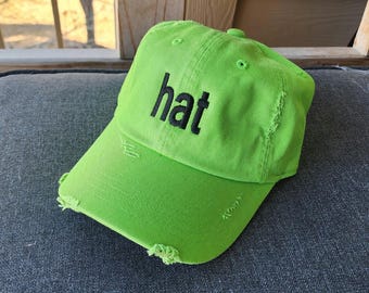 CUSTOM "brat" hat (Embroidered Hat) Dad + Corduroy