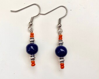 Team Spirit Dangle Bead Earrings