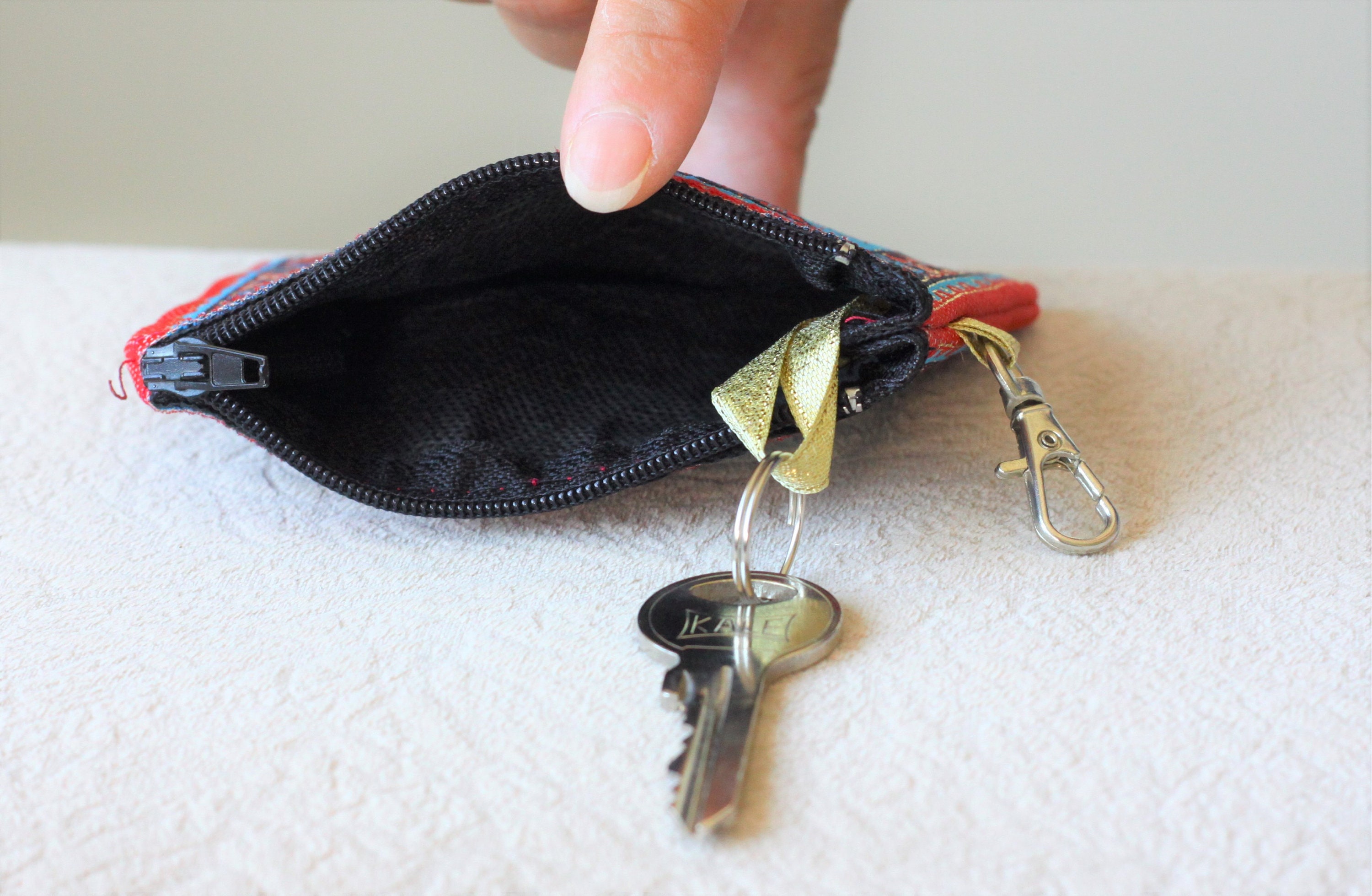 5/10/15 pcs Coin purse keychain Pouch with keyring Zipper Etsy