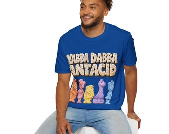 Yabba Dabba Antacid Shirt, Funny Heartburn Tee, Millennial Humor T-Shirt, 90s Cartoon Parody, Adulting Gift, Gift for Dad