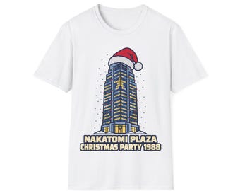 Nakatomi Plaza Christmas Party 1988 Shirt | 80s Action Movie Christmas Tee | Die Hard Holiday Movie Gift
