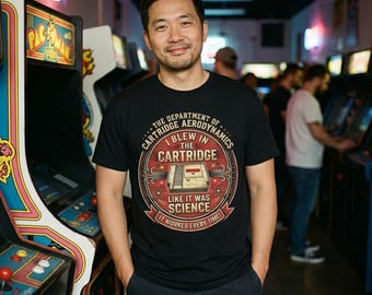Blow in the Cartridge Shirt, Retro Gamer T-Shirt, 90s Nostalgia Gaming Tee, Funny Video Game Gift for Gamers