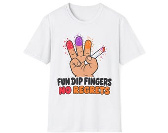 Fun Dip Fingers No Regrets Shirt | 90s Candy Nostalgia Tee | Sugar Dust Retro Candy Gift