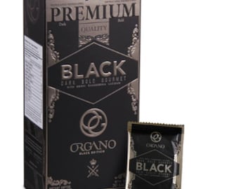 Organo Zwarte Koffie – Donkere, Krachtige Gourmetkoffie met Ganoderma, 30 Zakjes