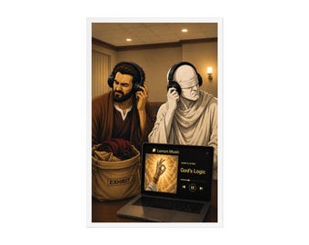 Exhibit J | Gods Logic × Judging Judas | Thinking Blind Acrylic Desk Art