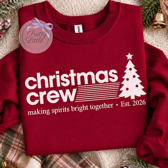 Christmas Crew SVG PNG Christmas 2026 Family Christmas Group PNG Design Preppy Matching Holiday Shirt Graphic (Digital Download)
