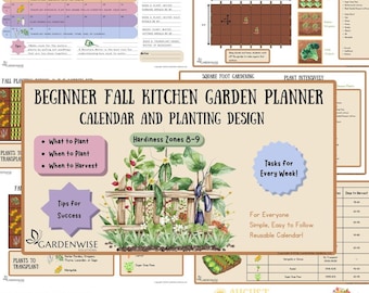 Fall Kitchen Garden Planner for Beginners | Garden Plans, Designs, Activities (Digital Download)