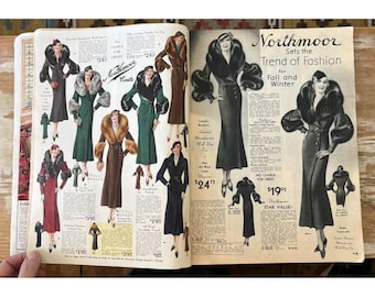 Vintage-Werbekatalog von Spiegel aus dem Jahr 1933 für Mode und Haushaltswaren, Farbe Schwarzweiß, sehr guter Zustand