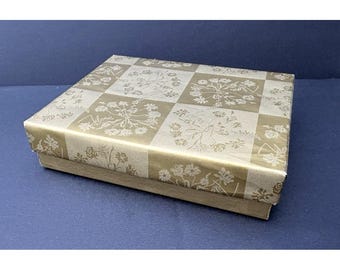 Vintage department store gift box Filene's Boston gold 1960's 1970's wallet size