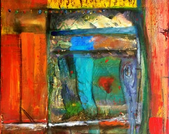 My Mother's House multimedia painting