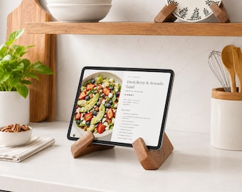Cookbook Stand, Cookbook Holder, Recipe Book Holder, Wooden Recipe Holder, Tablet Stand, Book Stand, Kitchen Decor, Farmhouse Decor