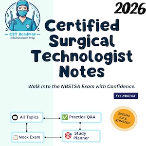 Certified Surgical Technologist Study Notes | NBSTSA Exam Prep Guide (2026)
