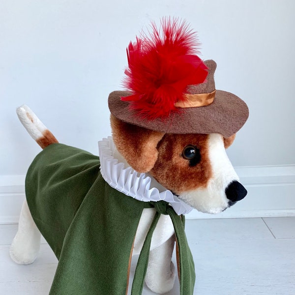 Costume d’Halloween de chien- Costume d’Halloween- Costume de trois mousquetaires- Costume d’Halloween pour animaux de compagnie- Costume de chat en bottes par FiercePetFashion.